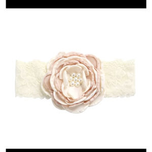 Vintage Flower pearl  Headband Baby